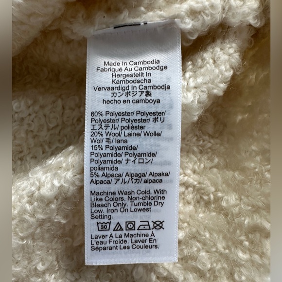 NWT J.Crew cream roll-neck boucle sweater size Medium - Picture 6 of 10